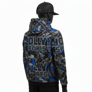 Veste Softshell Premium Impression par Sublimation Totale Panneaux Bleu Gris avec Logo Personnalisé Transfert Thermique Veste Softshell pour Homme - Product Image 2