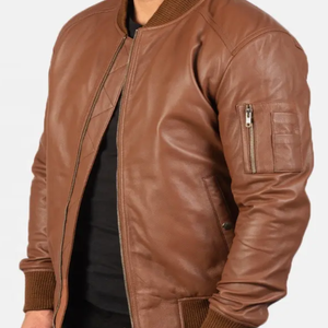 Ropa deportiva de invierno personalizada de la mejor calidad para hombre, chaqueta de moto de cuero genuino a prueba de viento y cálida, característica de talla grande - Product Image 3