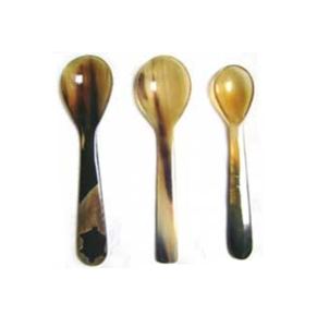 Cuchara de té y café de cuerno de búfalo ecológica hecha a mano, vajilla de cuerno Real para fiestas y cenas, natural y hecha a mano - Product Image 4