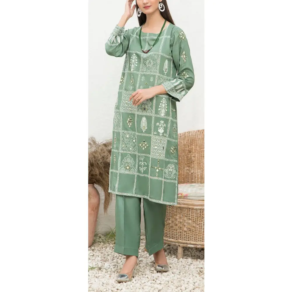 Original Branded Pakistani Linen 2 Piece suits with Digital Print India & Pakistan Clothing Women's Linen Dresses
