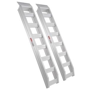 Best Aluminum <b>Loading</b> Ramps 72 In X 15 In Universal For Motorcycle Lawn Mower 2 Pcs <b>Top</b> Hook Attaching - Product Image 1