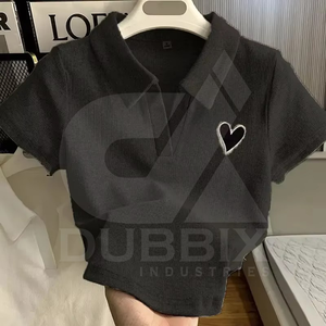 Camiseta con estampado de polo para niñas 100% Poliéster Diseño de pegatina personalizable Logotipo de color - Product Image 3