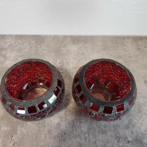 Portavelas de Mosaico Multicolor Hechos a Mano, Frascos de Vidrio Cilíndricos con Tamaño Personalizado para Hogar, Jardín, Navidad y Bodas - Product Image 5