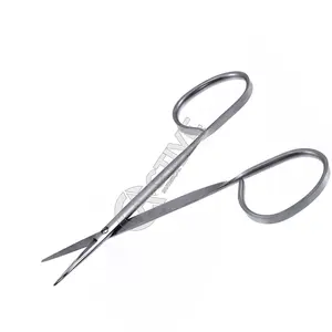Best Quality Ribbon Iris/Utility Scissors Straight Blades Blunt Tips 11 cm Surgical Ophthalmic Surgery Instruments CE Approved