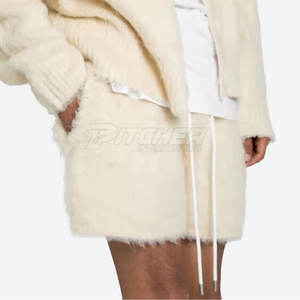 Shorts en laine pour hommes de qualité supérieure, couleur unie, taille mi-haute, toucher doux, respirant, écologique, léger, pour tenues décontractées - Product Image 2