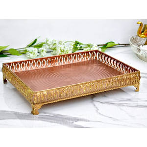 Vente directe d'usine plateau de service en verre moderne personnalisé décor à la maison Table cuisine hôtels Offre Spéciale de noël plateaux décoratifs - Product Image 2