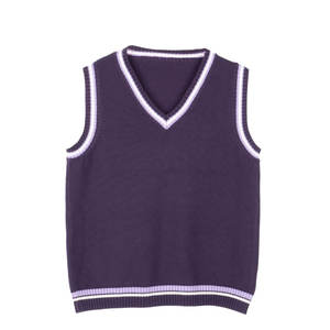 เสื้อสเวตเตอร์คอวีถักนิตติ้งสำหรับเด็กผู้ชาย วัยมัธยมต้น ให้ความอบอุ่นในฤดูหนาว เนื้อผ้าฝ้ายนุ่มสบาย - Product Image 1