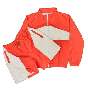 Wholesale Suit Windproof Waterproof <b>Windbreaker</b> Sets Quality Full Zipper White Tracksuits - Product Image 4