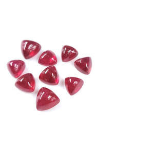 Rubíes y Peridotos Naturales de Bangkok, Triángulos Cabujón Calibrados de 6mm y 7mm, Gemas Pulidas de Alejandrita y Aguamarina con Corte Ovalado - Product Image 3