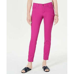 Jeans Skinny da Donna Charter Club Bristol, Rosa Scuro, Taglia 4, Denim Traspirante, Stile High Street - Product Image 1
