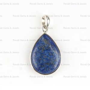 16x22mm Naturel Lapis Lazuli Guérison Cristal Pierre Précieuse À La Main Boho Larme 925 Pendentifs En Argent Fine Navajo Bijoux Pour Femmes - Product Image 2