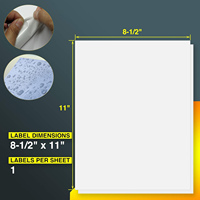 Papier autocollant A4 personnalisable YISHU, imprimable, en PP, imperméable et antistatique, avec membrane imperméable, simple face, pour usage industriel et bureautique