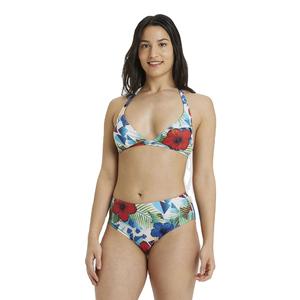 Ensemble de bikini à imprimé floral pour femmes, haut croisé à bretelles, bas taille haute, maillot de bain deux pièces en tissu extensible à motif imprimé numérique - Product Image 5