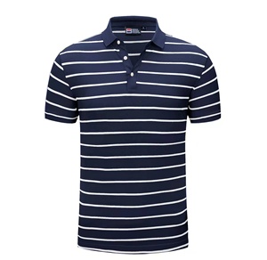 Camiseta de polo Lisa roja de la mejor calidad OEM de fábrica, camiseta de hombre a rayas de polo Alto a la moda urbana para hombre - Product Image 6