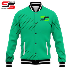 Chaqueta de béisbol de lana de algodón personalizada para hombre al por mayor, chaqueta Bomber con letras, chaqueta de béisbol universitaria de invierno - Product Image 4