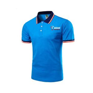 Nueva camiseta de microfibra transpirable con diseño de cuello de retazos a rayas, camisetas personalizadas de verano para hombres, polos de manga corta - Product Image 1