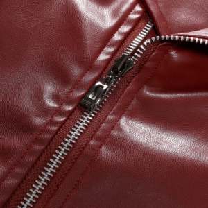 Chaqueta de Cuero de Piel de Oveja para Hombre con Cuello Alto, Impermeable y Reversible, con Logotipo Frontal, Ropa de Invierno - Product Image 5
