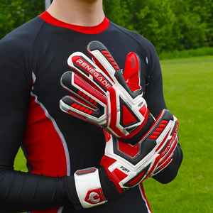 Guantes de portero ajuste personalizado Venta al por mayor Fútbol Latex Grip Cómodo Cuero y Latex Grip para deportes al aire libre - Product Image 1