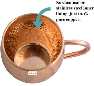 Precio al por mayor de metal Tazas de cobre únicas con grabado personalizado para ocasiones especiales Tazas de cobre con asas de latón POR HF CRAFTS - Product Image 3