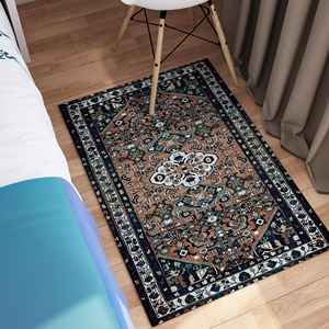 Vintage Pattern <b>Rug</b>, Printed <b>Rug</b>, Brown & White, Antique Decor, Turkish Design,Nonwoven Thin <b>Rug</b> - Product Image 5