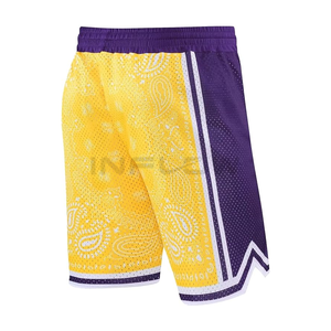 gym wear basketball Summer Sublimation Stretch Dtg Printing 100% Polyester <b>5</b> <b>Inch</b> <b>Inseam</b> customized logo Mesh <b>Men's</b> <b>Shorts</b> - Product Image 4