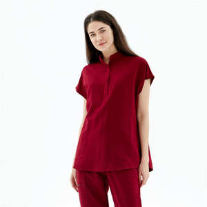 Ensemble d'uniformes de jogging extensibles à 4 voies pour femmes élégantes Uniforme de travail d'infirmière médicale Top et pantalon Costumes d'infirmière - Product Image 6