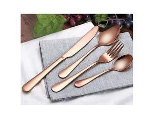 Juego de Cubiertos de Acero Inoxidable Apto para Lavavajillas con Recubrimiento de Titanio PVD en Oro Rosa y Cobre - Product Image 1
