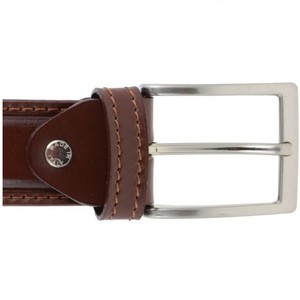 Thắt Lưng Da Chính Hãng Màu Nâu Thủ Công Thời Trang Cao Cấp Dành Cho Nam Ý Với Đường Khâu Rộng 3.5 Cm Để Xuất Khẩu 6 Chiếc Trong Một Hộp - Product Image 3