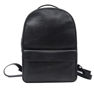 Handmade Black Genuine Large Leather Backpack Rucksack <b>Laptop</b> Knapsack College Travel Trekking Hiking <b>Bag</b> Gift for Him Her - Product Image 1