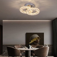 Lampes de plafond modernes en acier inoxydable LED pour la maison, l'appartement, le loft, le couloir, la salle de séjour, la chambre à coucher