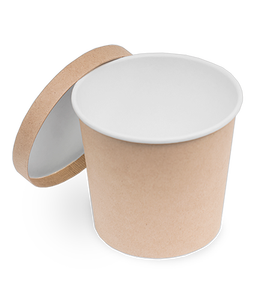 Bol alimentaire rond en papier kraft de qualité supérieure, 700 unités, empilable, scellable, résistant à la graisse, pour produits chauds et froids, logo personnalisé - Product Image 1