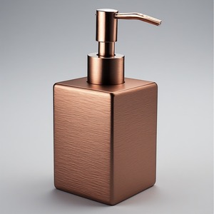 Dispensador de Jabón de Mesa Moderno y Elegante de Acero Inoxidable con Diseño de Mármol para Espacios de Lujo, Líneas Limpias y Artesanía Fina - Product Image 1