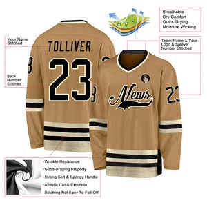 Jersey de Hockey sobre Hielo Sublimado Personalizado de Alta Calidad, Diseño Moderno, Secado Rápido y Transpirable - Product Image 3