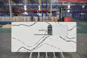 Dự Án Nv891 Tốt Nhất Loại Sóng Tĩnh Mạch Nhân Tạo Thạch Anh Nhà Bếp Countertop Đảo Bàn Ăn Hiện Đại Với Bảo Vệ Cạnh - Product Image 4