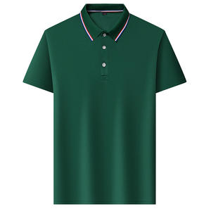 Polo à manches courtes ample d'été, sans repassage, à col slim, avec logo personnalisé OEM, broderie, imprimé, élastique, anti-boulochage - Product Image 5