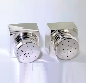 Salière et poivrière en métal en acier inoxydable Finition attrayante Ensemble de table de luxe en forme de fruit Ensemble de 2 bouteilles et pots à épices - Product Image 3