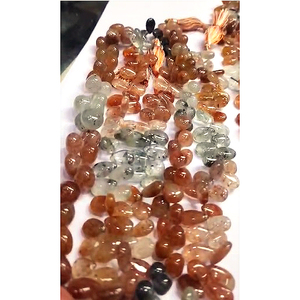 11 hebras de perlas lisas de gota de pera de cuarzo rutilo Natural 2180 Ct Lote Iroc Ventas Cuentas sueltas de piedras preciosas de 10 pulgadas de longitud US $122 - Product Image 3