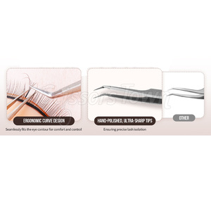 Pince à cils professionnelle avec design léger de marque personnalisée pour les artistes de cils - Product Image 5