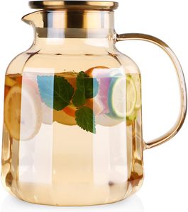 Carafe en verre de luxe moderne TQC, capacité supérieure à 1L, pour eau, jus, vin, décoration de table de cuisine - Product Image 6