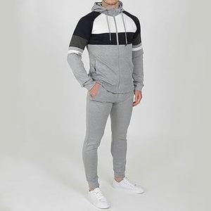 Survêtement d'hiver 2 pièces pour hommes personnalisé ensemble élégant de pantalons de survêtement à capuche 100% coton tendance grande taille survêtement - Product Image 5