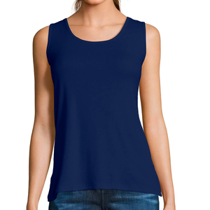 Camisetas sin Mangas para Mujer de Primera Calidad al por Mayor, Camisetas sin Mangas Transpirables de Secado Rápido, Camisetas sin Mangas de Algodón y Poliéster para Gimnasio con Colores Personalizados - Product Image 4