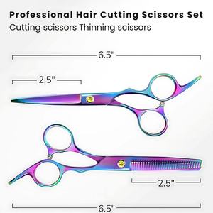 Professionnel Multi-Bleu Lame Droite En Acier Inoxydable Poignée Japonais J2 Lame Cheveux Maquillage Salon Ciseaux Bleu Foncé Barber Outil - Product Image 2