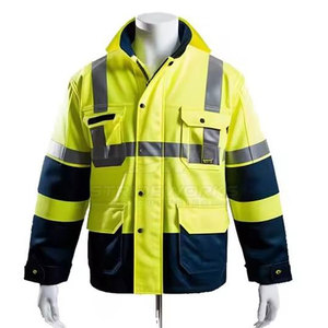 Chaqueta de Trabajo Impermeable Reflectante Premium, Unisex, Resistente al Viento, de Alta Resistencia, para Exteriores, Industrial, de Alta Visibilidad, de Poliamida - Product Image 2