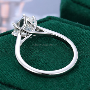 1 3Ct Moissanite Diamond Solitaire Engagement Ring Gold Plated Floral <b>Basket</b> Setting IGI Certified Anniversary Gifts Ring - Product Image 2