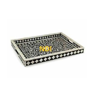 ถาดไม้กลมสำหรับเสิร์ฟชากาแฟอาหารเช้าดีไซน์สวยงาม - Product Image 5