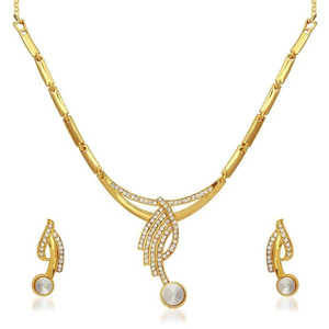 ชุดเครื่องประดับ kriaa-สร้อยคอหินสีขาวออสเตรีย2102606 - Product Image 1