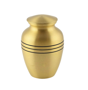 Nueva urna de cremación para mascotas de latón radiante de alta calidad, urna para mascotas de recuerdo de diseño real antiguo grabada en oro para cenizas de mascotas, bolsa de Metal - Product Image 5