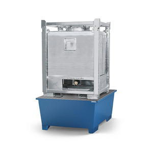 Bacino di contenimento in acciaio per 1 IBC da 1000 litri, con area di riempimento - Product Image 2