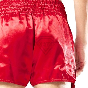 กางเกงมวยไทย/มวยสากล โพลีเอสเตอร์ คุณภาพสูง สไตล์เรโทร แบบเรียบ ไม่มีลาย สำหรับมืออาชีพ ขายส่ง รับผลิตตามแบบ - Product Image 4