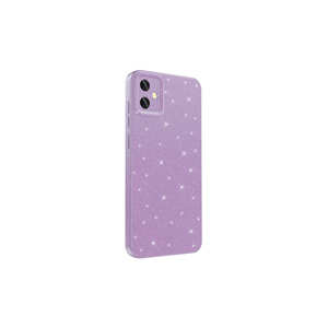 Étui en cuir brillant de luxe pour Samsung Galaxy A05 14 Plus, coque en silicone lilas avec protection de l'appareil photo - Product Image 1